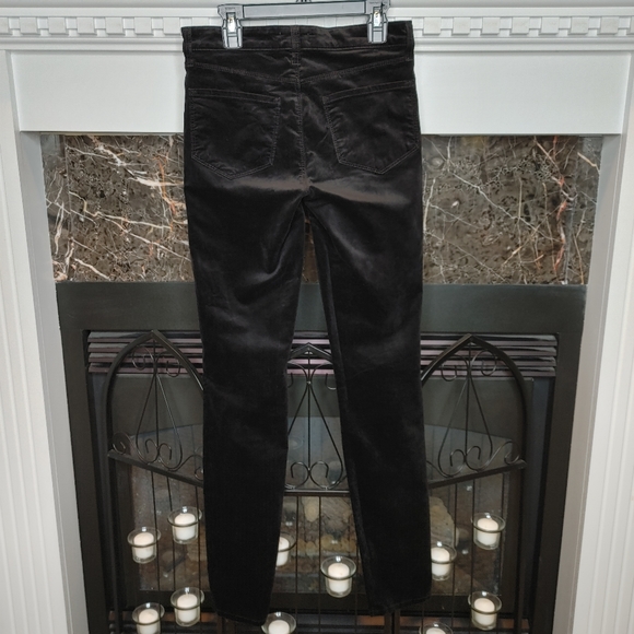 L'AGENCE Marguerite Velvet High Rise Skinny Pants, Noir (Black) 25 - Picture 7 of 13